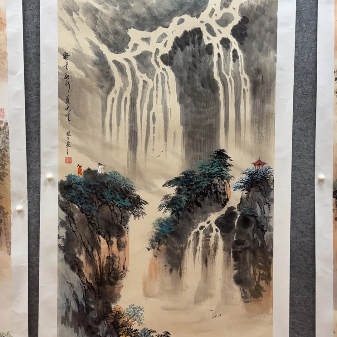 国画四尺作品山水画