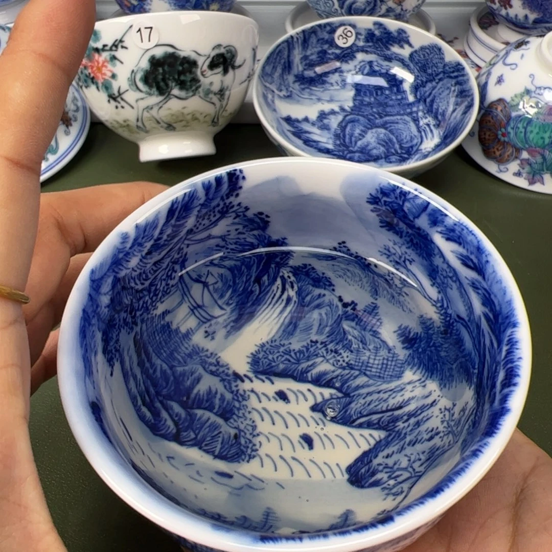 陶瓷景德镇纯手工纯手绘茶具木木29