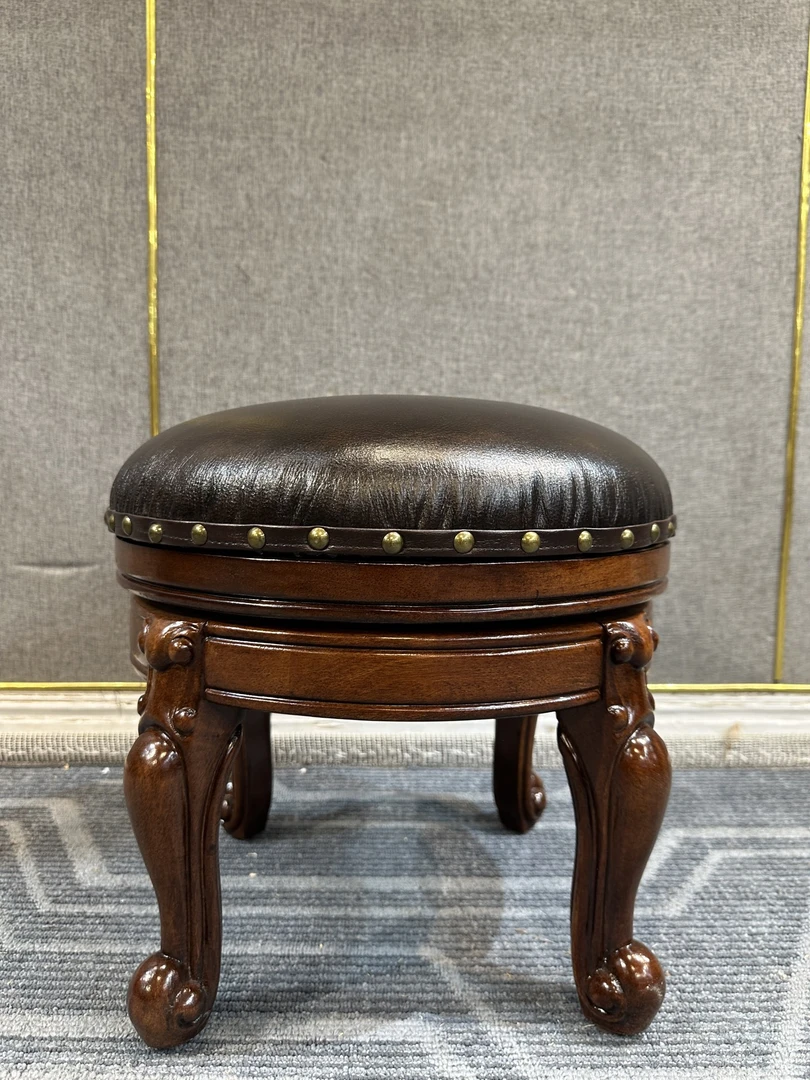 旋转凳深棕380*380*380坐具美式客厅家用11
