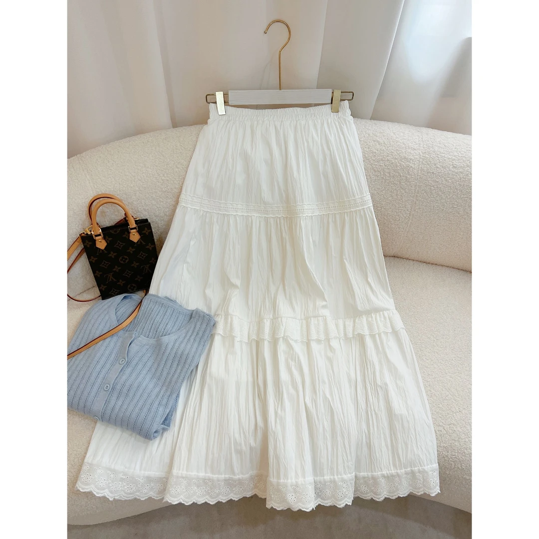 悠悠~【三重奏】多层立体感裙摆水洗棉花边拼接·内衬·半身裙春A字