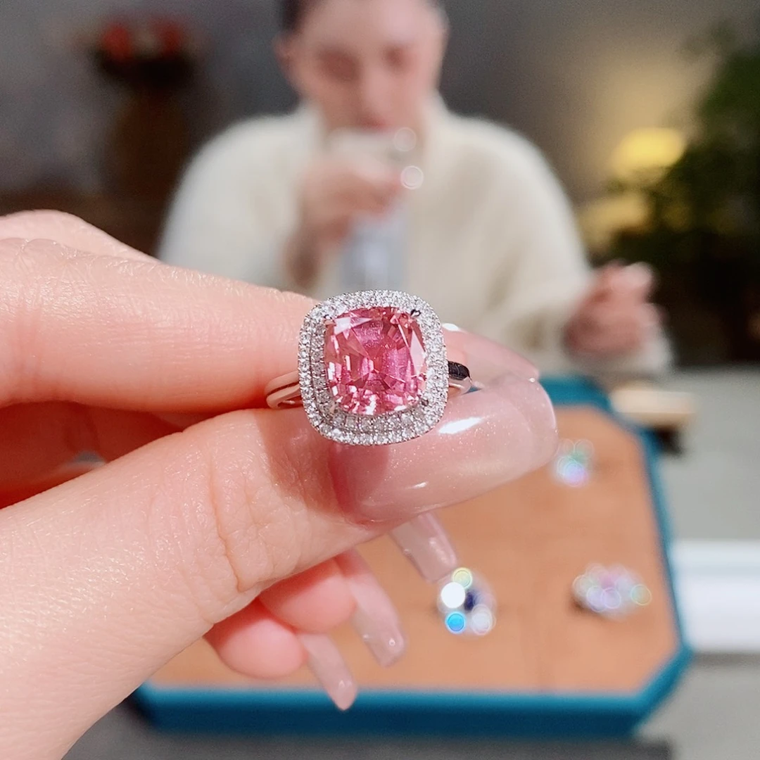 碧玺戒指18K金镶嵌3.58ct