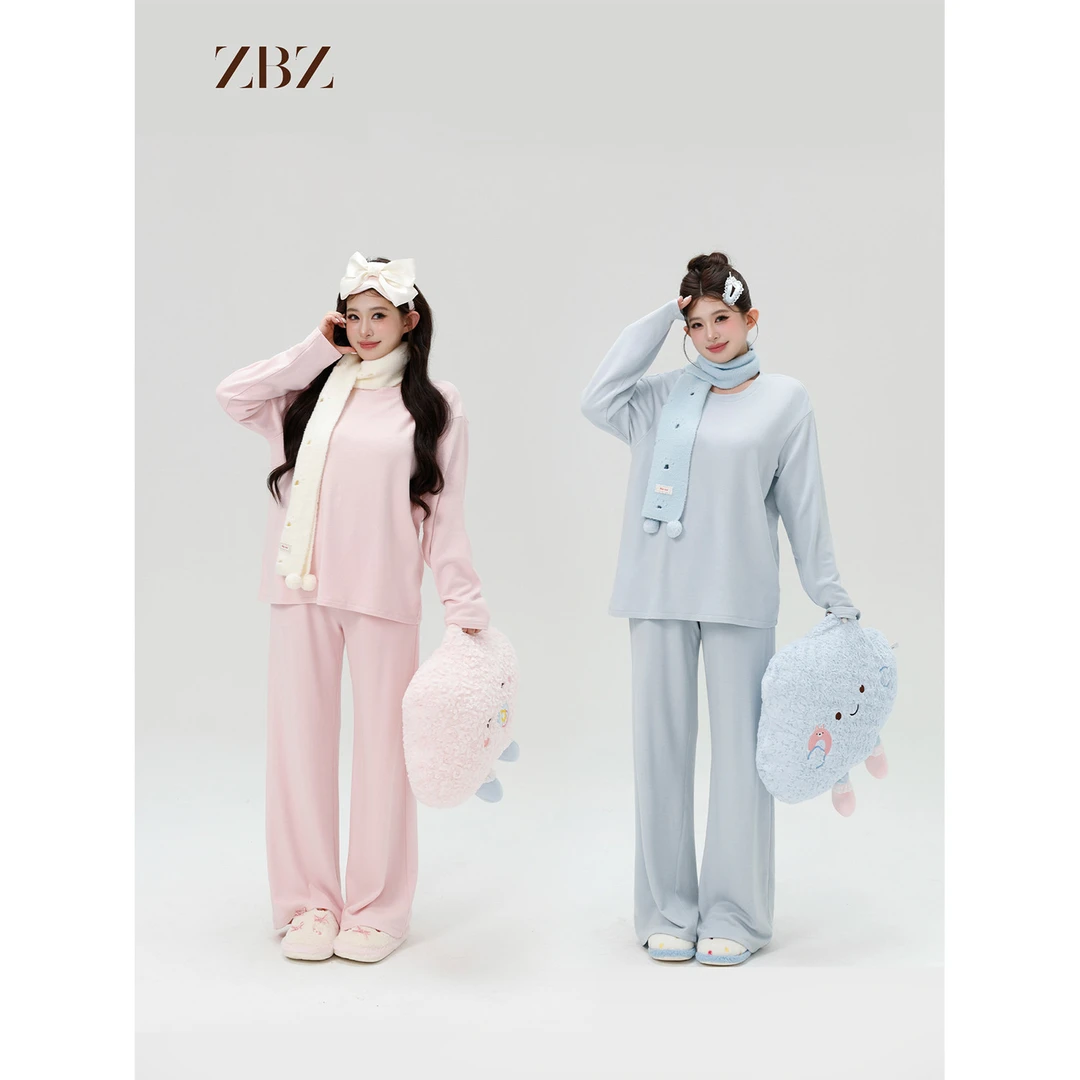 周白子 12/22一秒穿懒人【 蓄温臻柔暖绒·时尚套装】ZTAC681ZTAC682