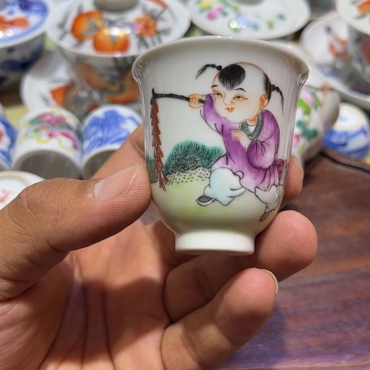 纯手绘精品盖碗杯