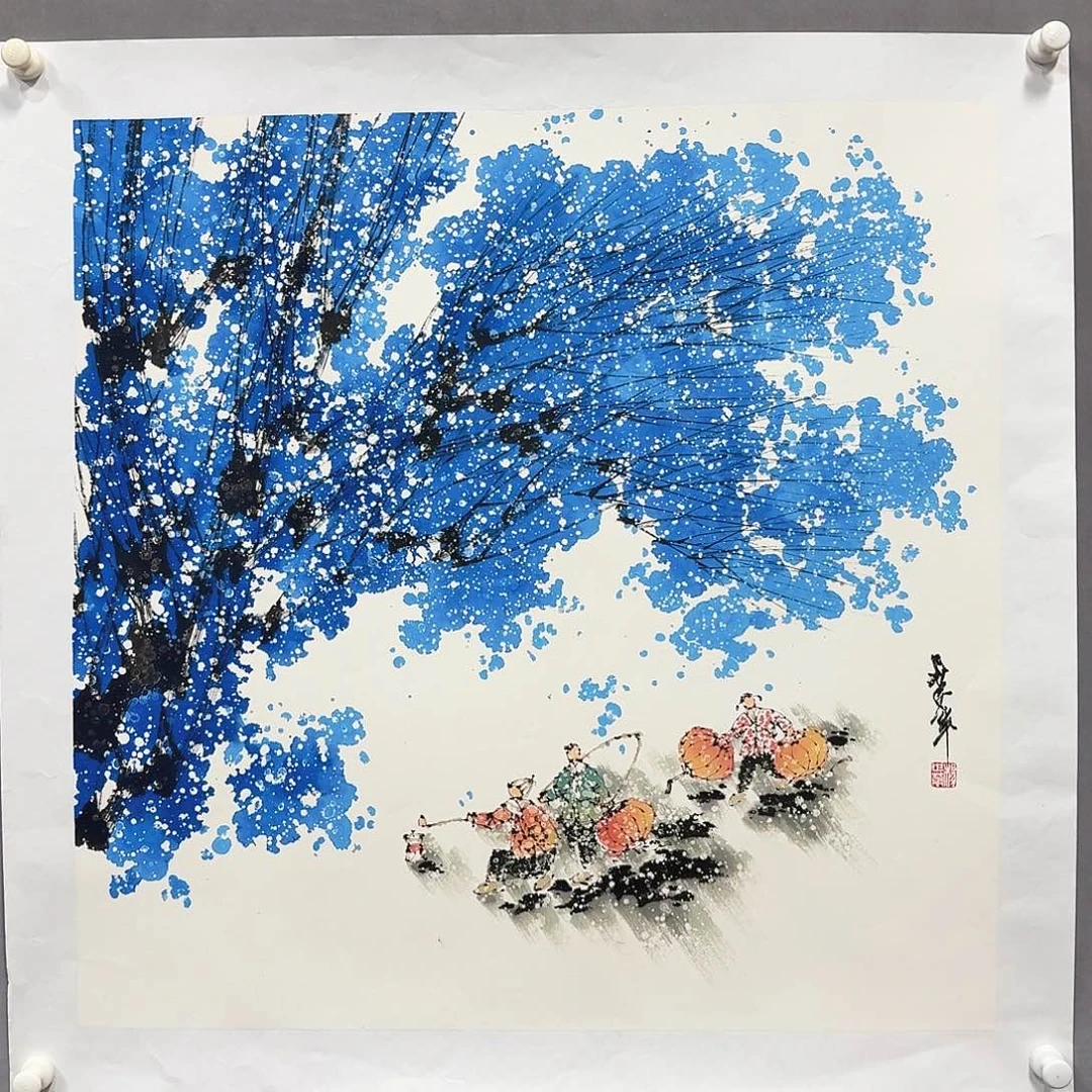 国画亲笔手绘放心去藏