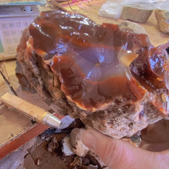 定制玛瑙半窗明月定制手镯