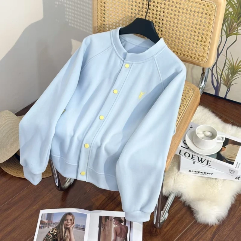 NXH-「春意盎然」2025春季新款女装百搭糖果色摁扣休闲外套O-Q815