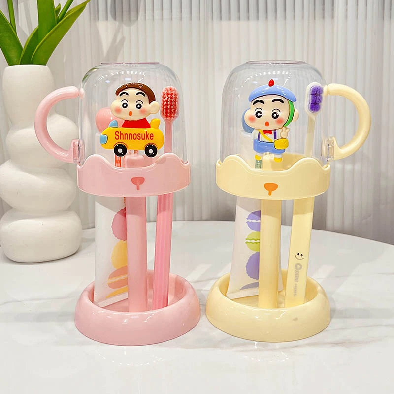 牙杯牙刷置物架卫生间可爱卡通家用浴室牙刷架漱口杯牙膏收纳架子