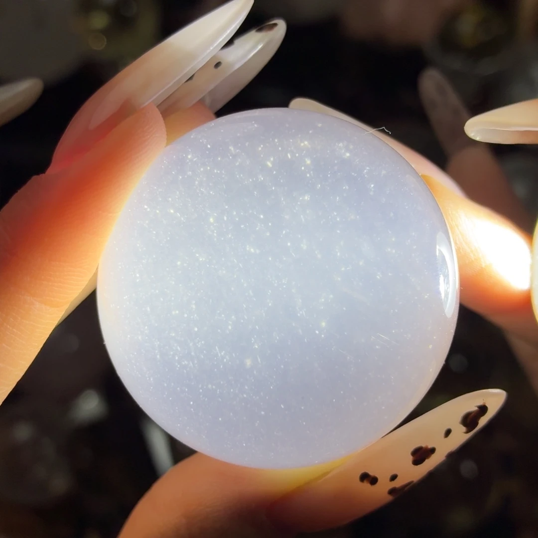 芙蓉石珠宝半成品未镶嵌满天星彩发41.9mm