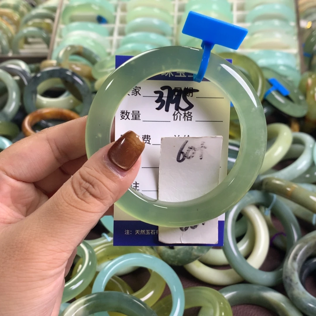 未镶嵌蛇纹石玉手镯3795