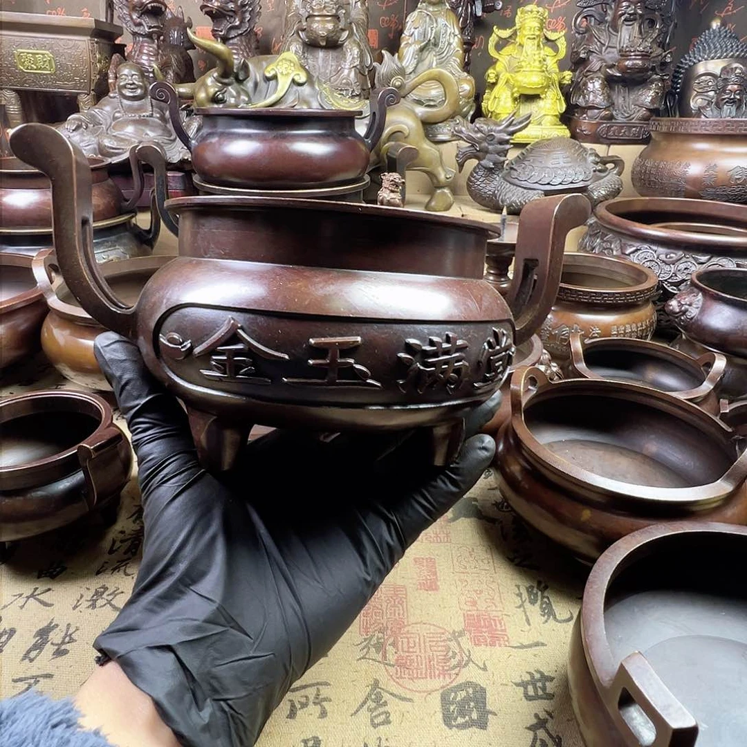 法*香炉 家用供香炉 风水摆件 聚宝盆 家居摆件