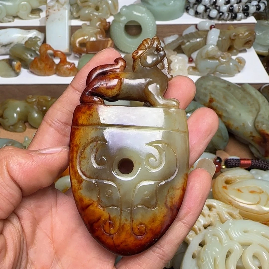 七***夫和田玉未镶嵌挂件