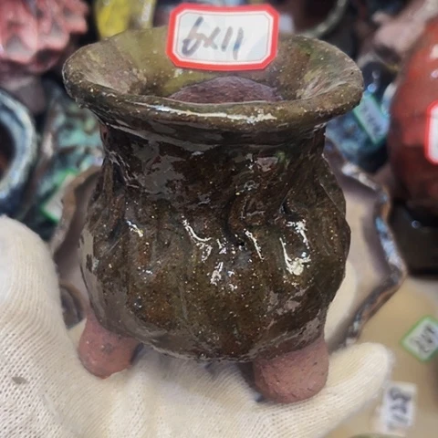 红陶粗陶花盆手工