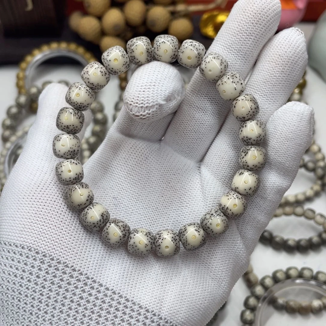 星月菩提手串谎***诺10mm 灰冰大眼