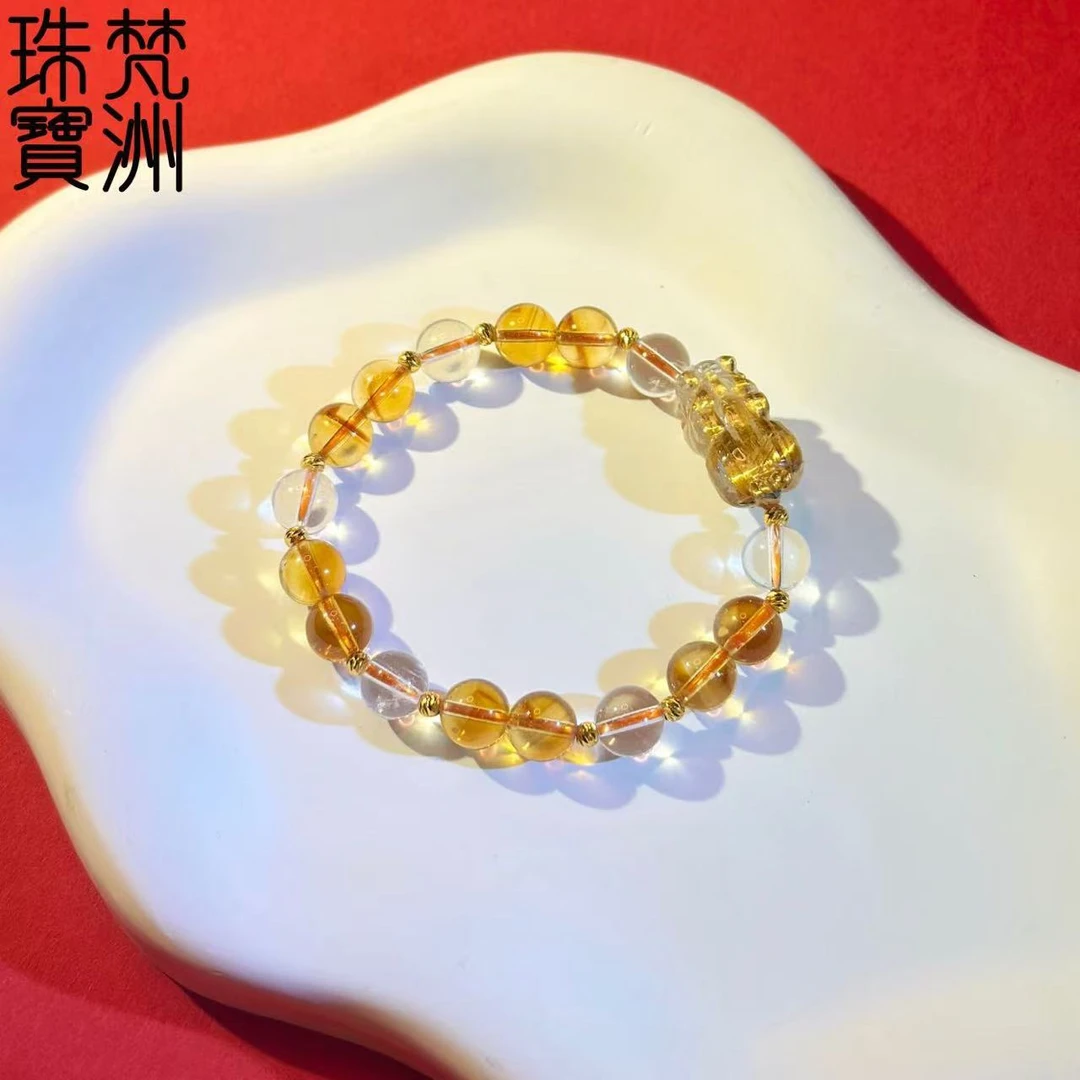 【梵洲】手工定制 钛晶貔貅 水晶手串 FZD4558-H 多样性发一