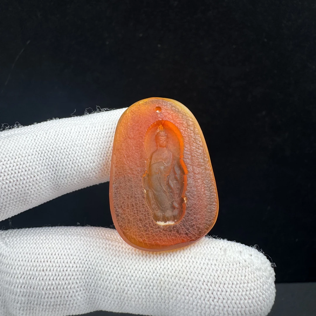 D3355【瑕疵】天然原矿蜜蜡 雕刻牌25.5*38*4.5mm支持复检假一罚十