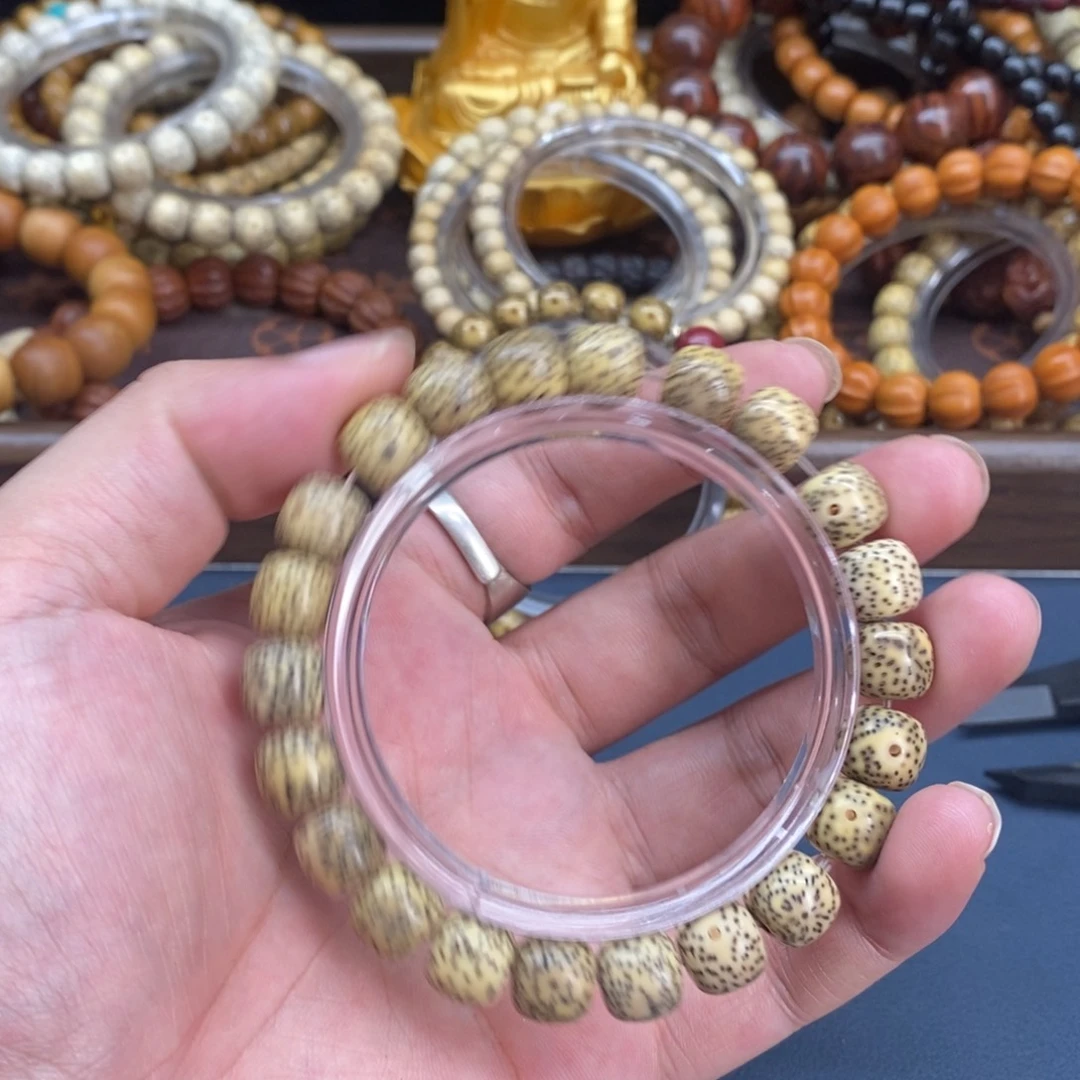 星月菩提手串绿幽灵单圈10尺寸