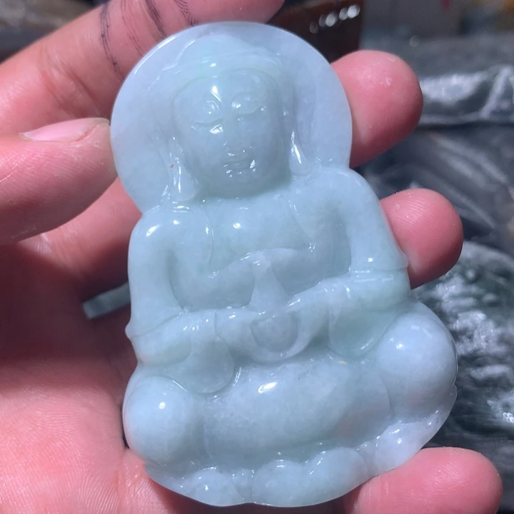 翡翠未镶嵌颈饰保真天然a货翡翠