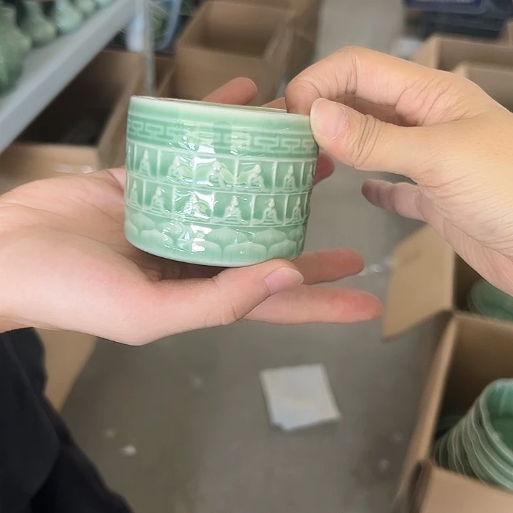 龙泉云间青瓷小米茶器