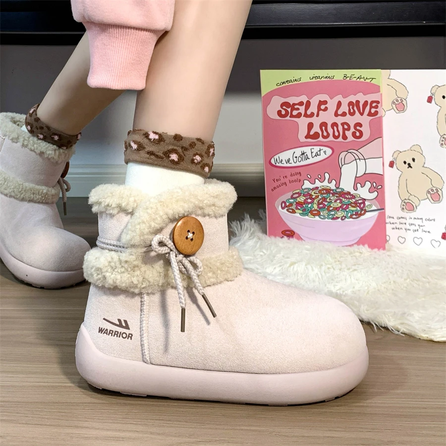 回力雪地靴女2026冬季新款加绒加厚保暖棉鞋百搭休闲东北户外女鞋