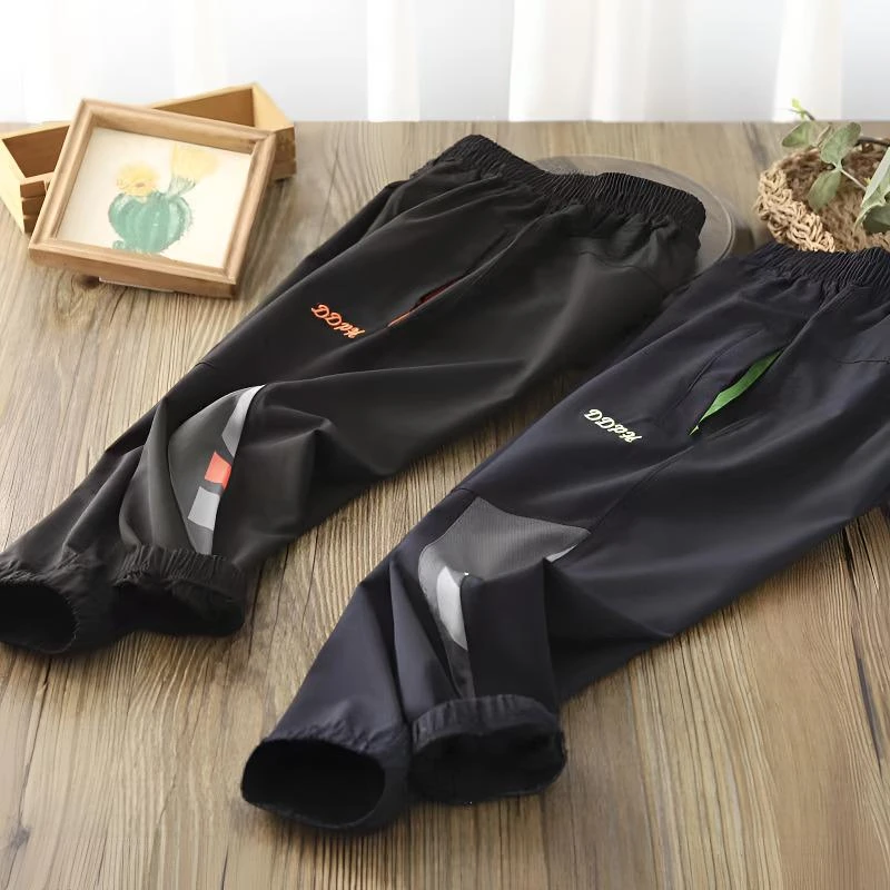 男童薄款裤子夏季宝宝防蚊裤大童长裤男孩冰丝儿童速干长裤运动裤