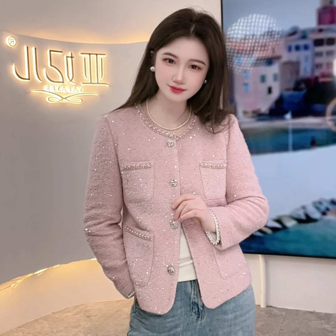 2025春季新品短外套推荐长袖上衣小香风气质时尚百搭简约大气好看