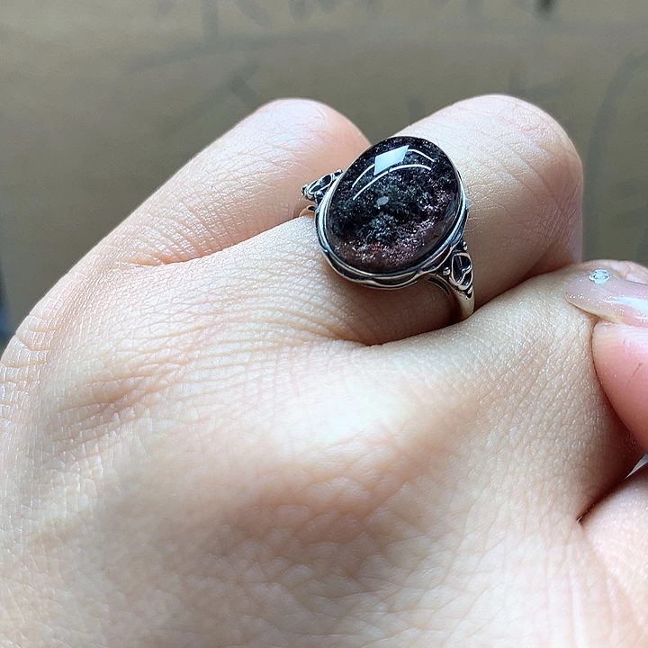 水晶水晶戒指银S925镶嵌