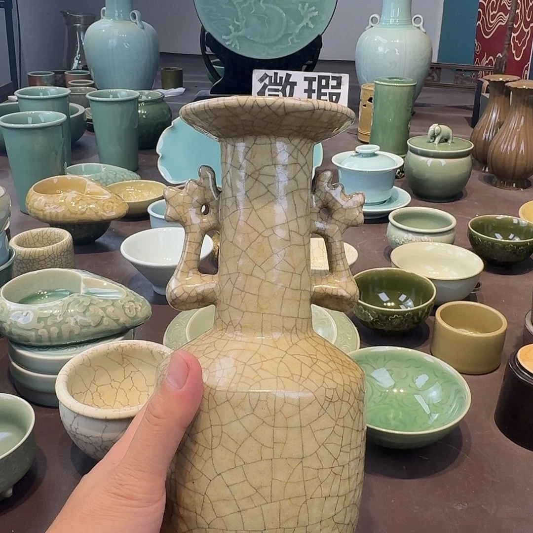 龙泉青瓷茶具微瑕