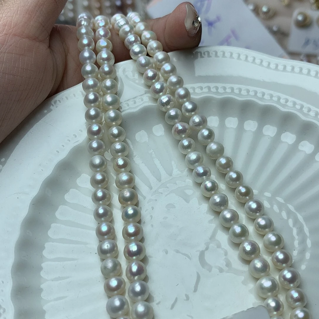 淡水珍珠5-6未镶嵌x35项链