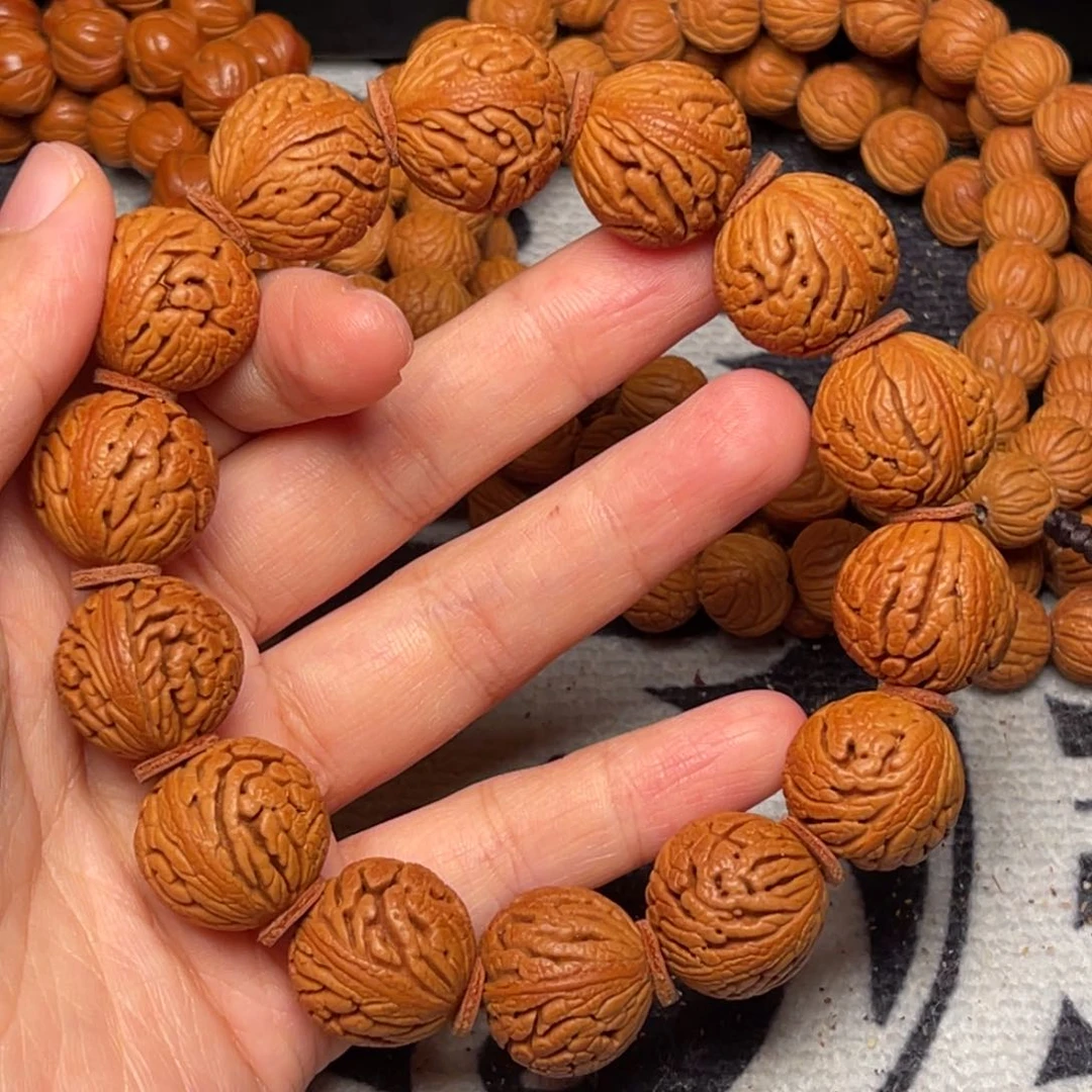 桃核手串龙纹桃核