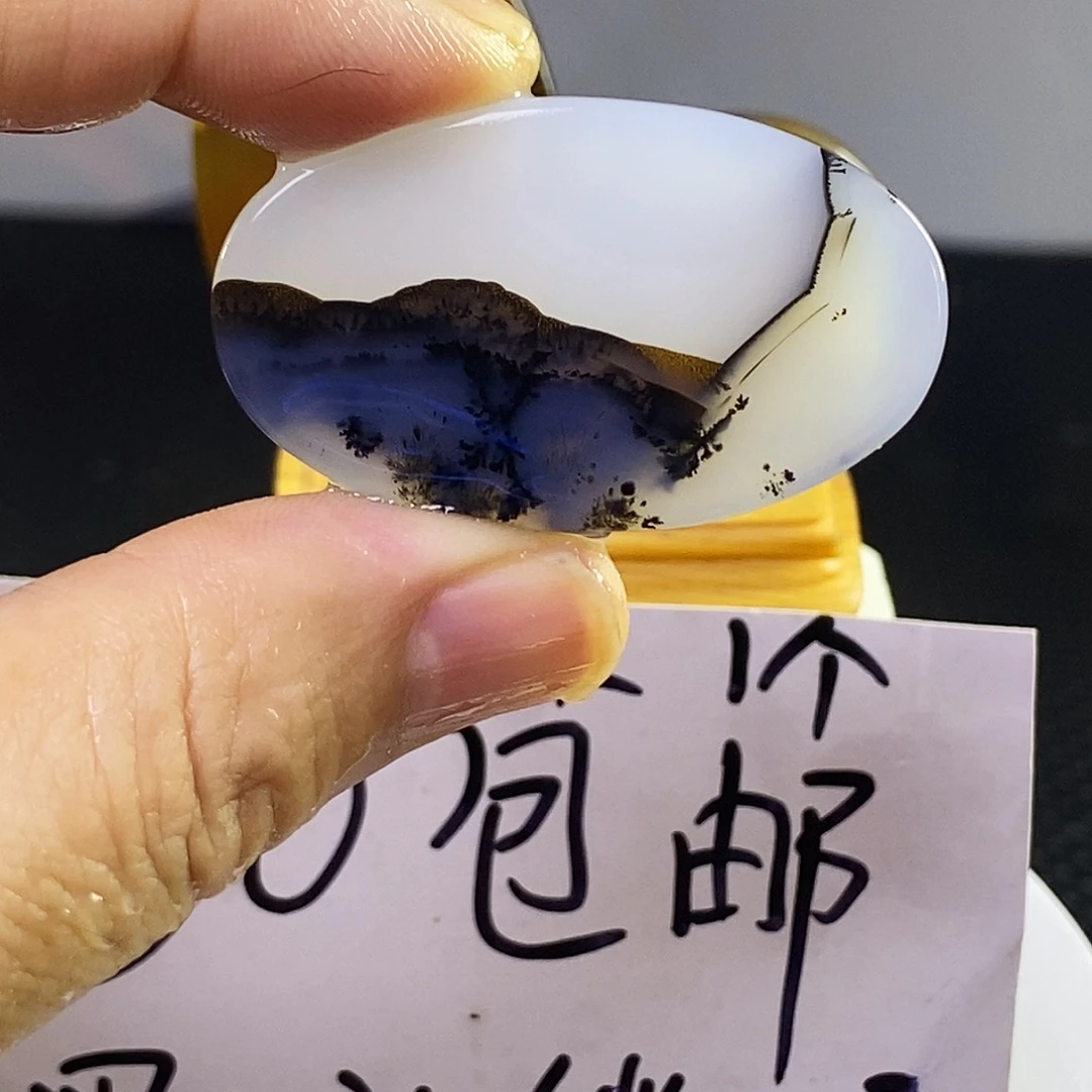 合成碳硅石非金属时尚图纹画面石饰品