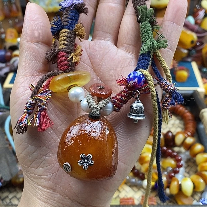 蜜蜡项链未镶嵌项链