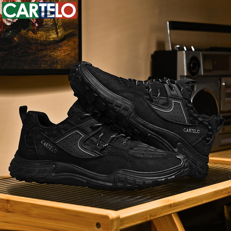 卡帝乐鳄鱼2024新款户外休闲时尚运动鞋潮流透气百搭透气男跑步鞋