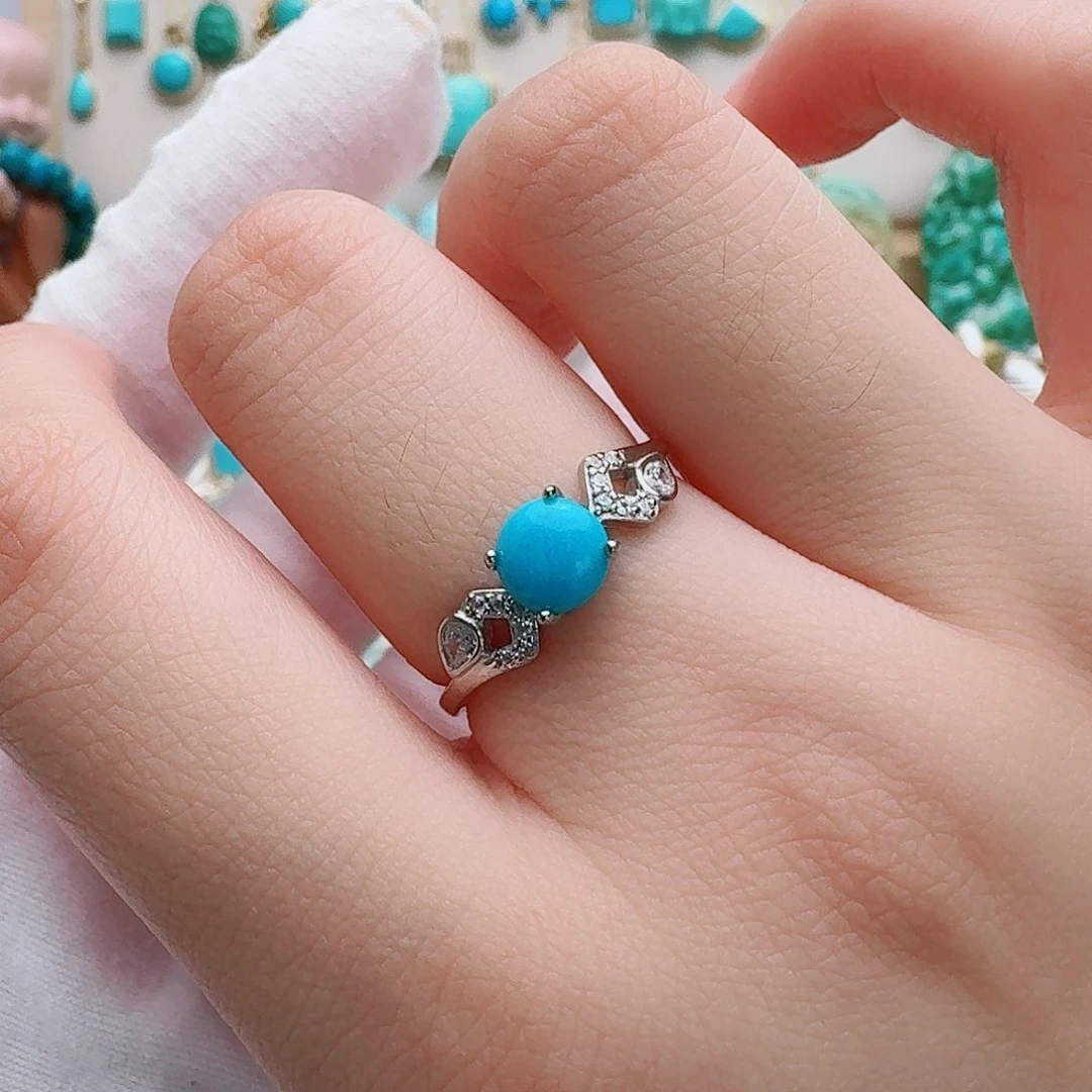 银S925镶嵌绿松石珠宝奇石