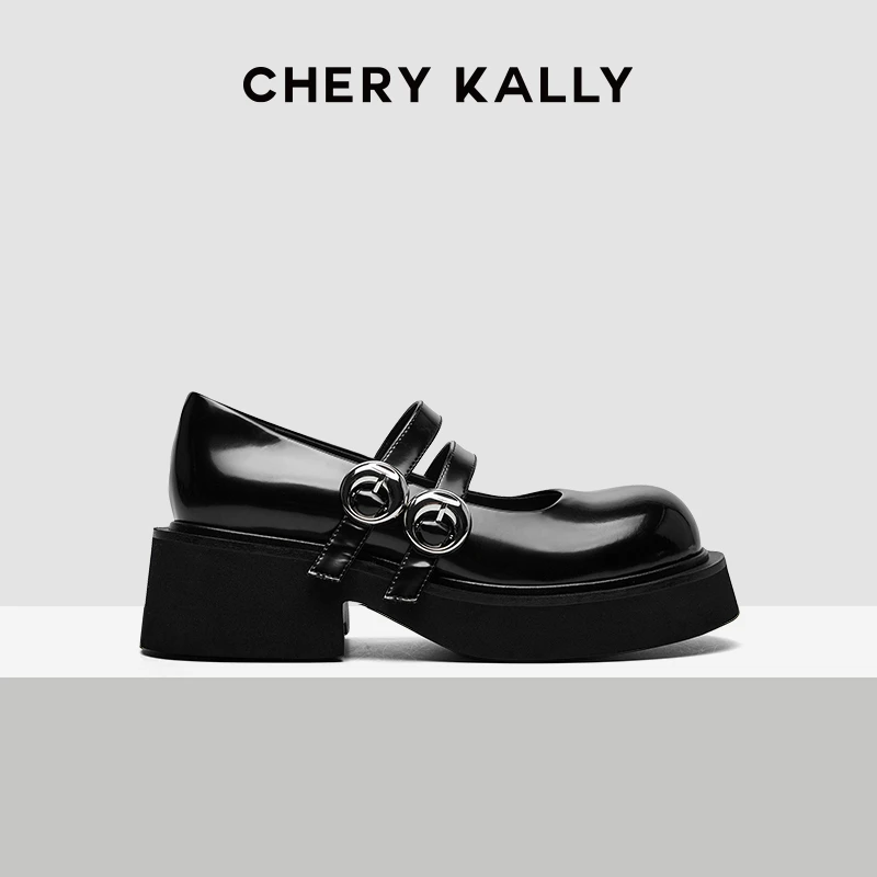 【明星同款】厚底复古时尚鞋子ins百搭真皮休闲乐福鞋961PX5194