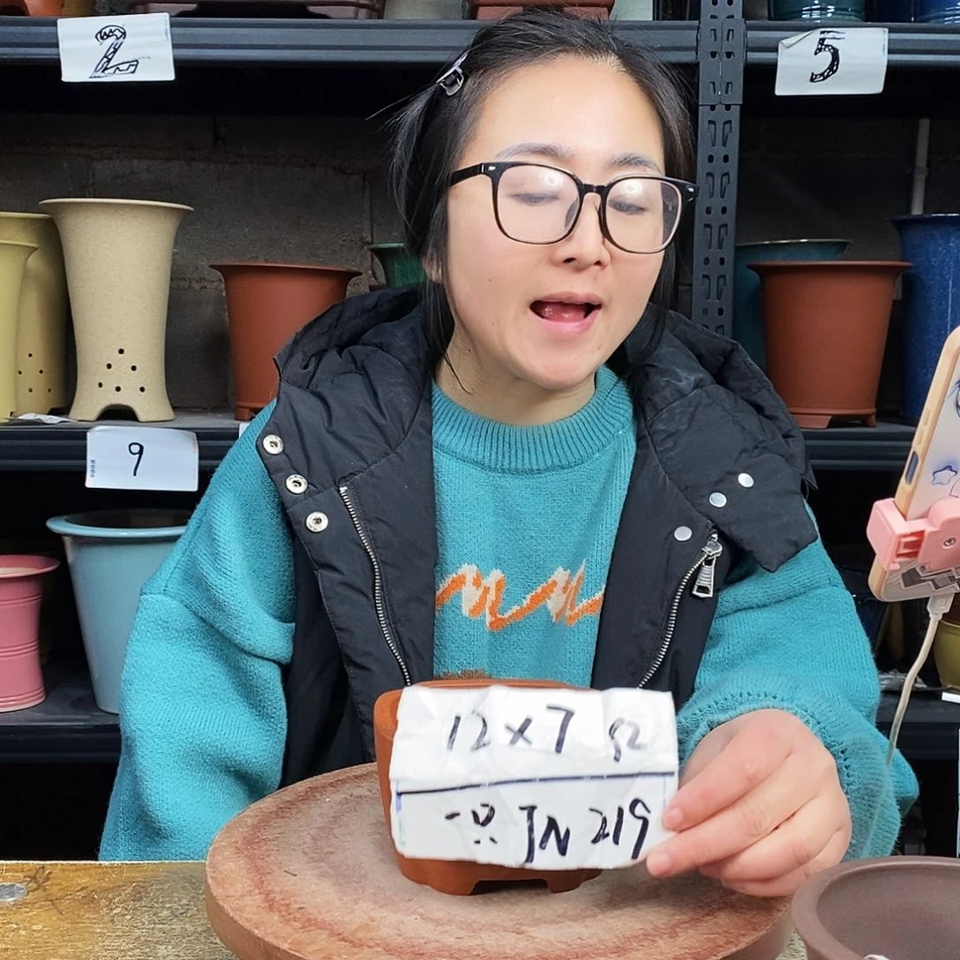 紫砂一只花盆货号JN219