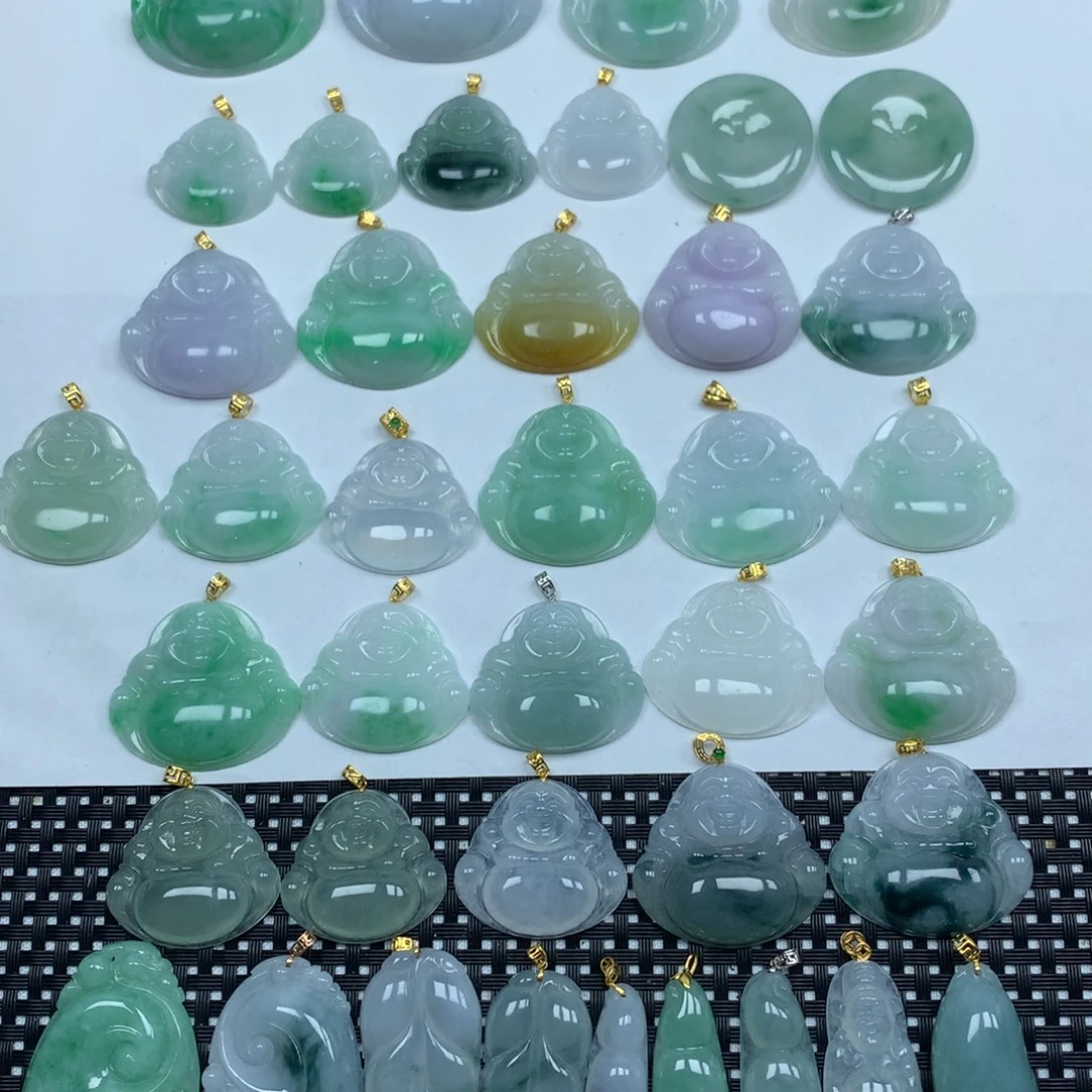翡翠未镶嵌颈饰天然