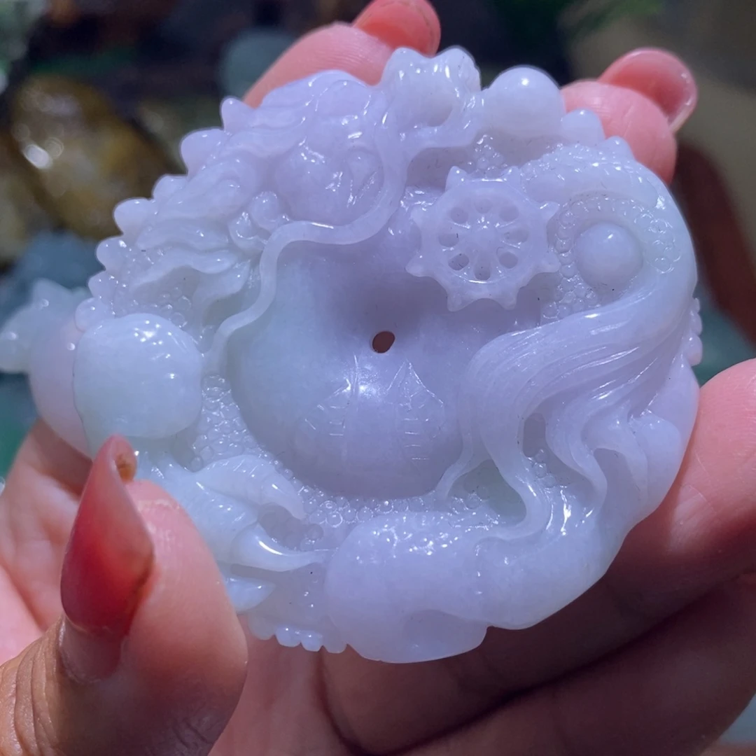 【闪购商品】翡翠未镶嵌颈饰龙牌