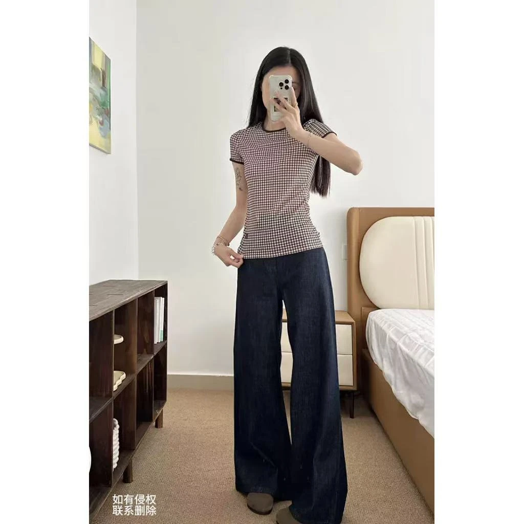 『朱小姐』直筒复古牛仔裤 F928