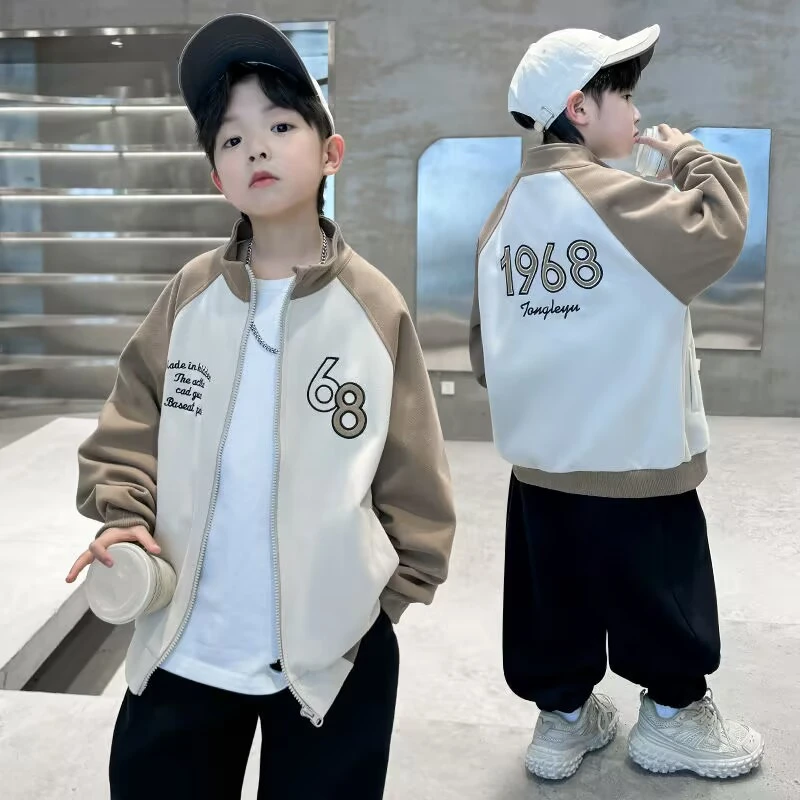 男童棒球服外套春秋款2025新款中大童春季儿童炸街痞帅春装上衣潮