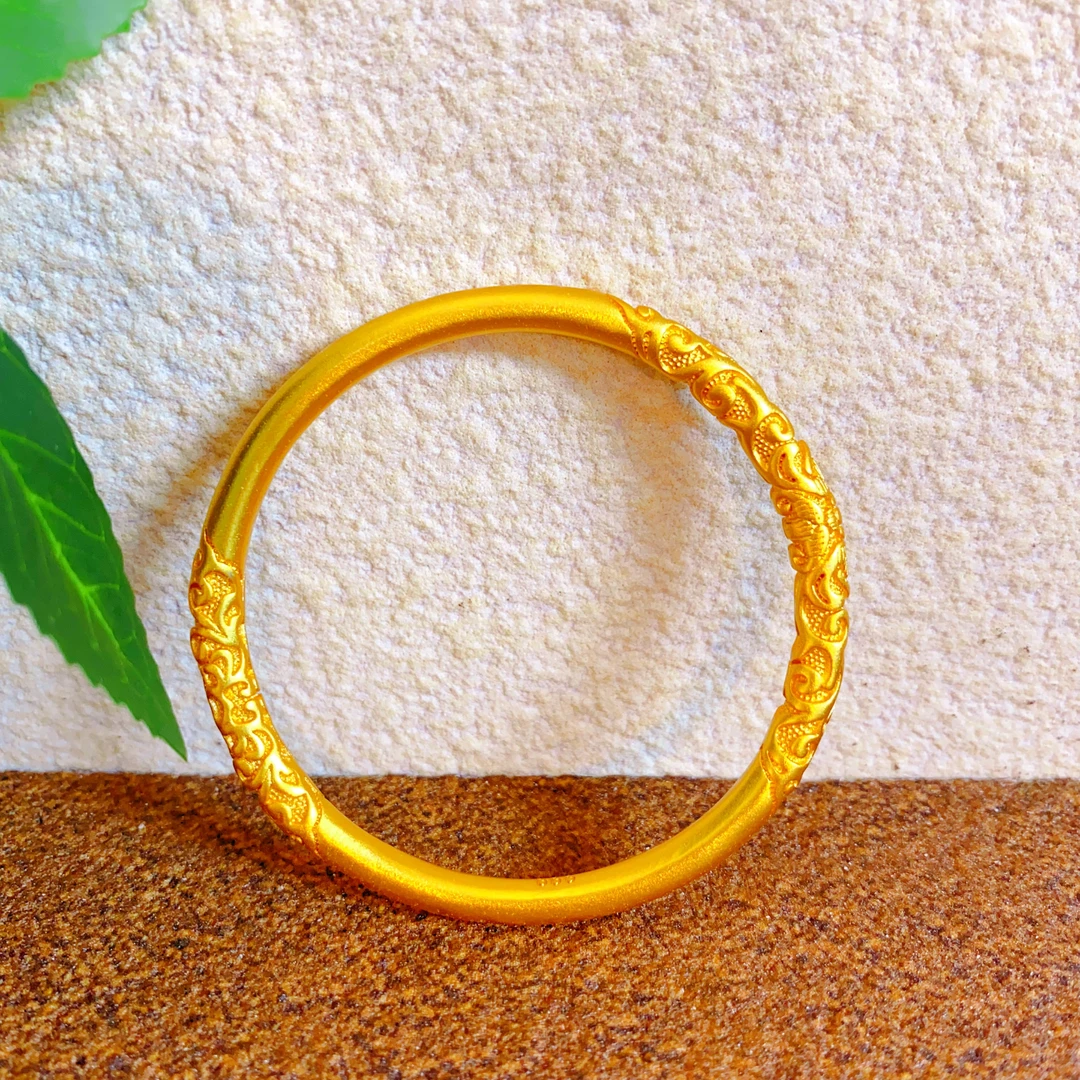 手镯 3022精美古法卷草纹经典手镯