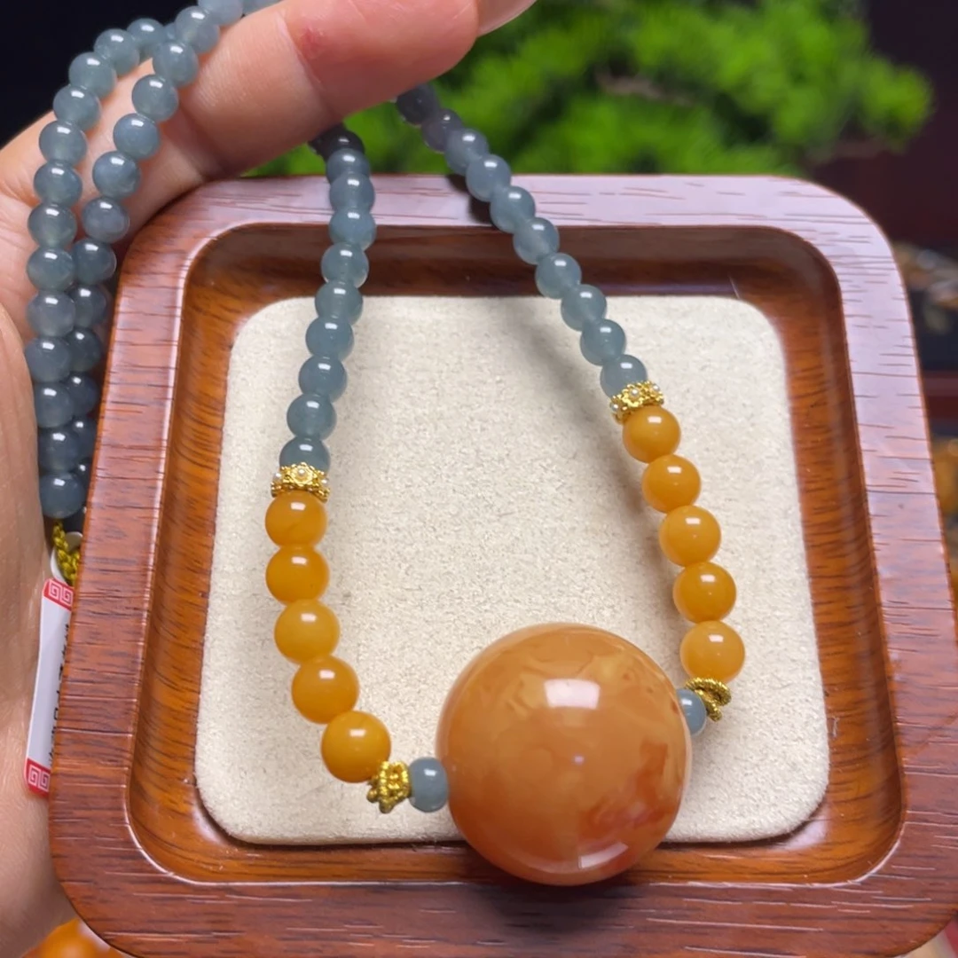 蜜蜡颈饰未镶嵌项链