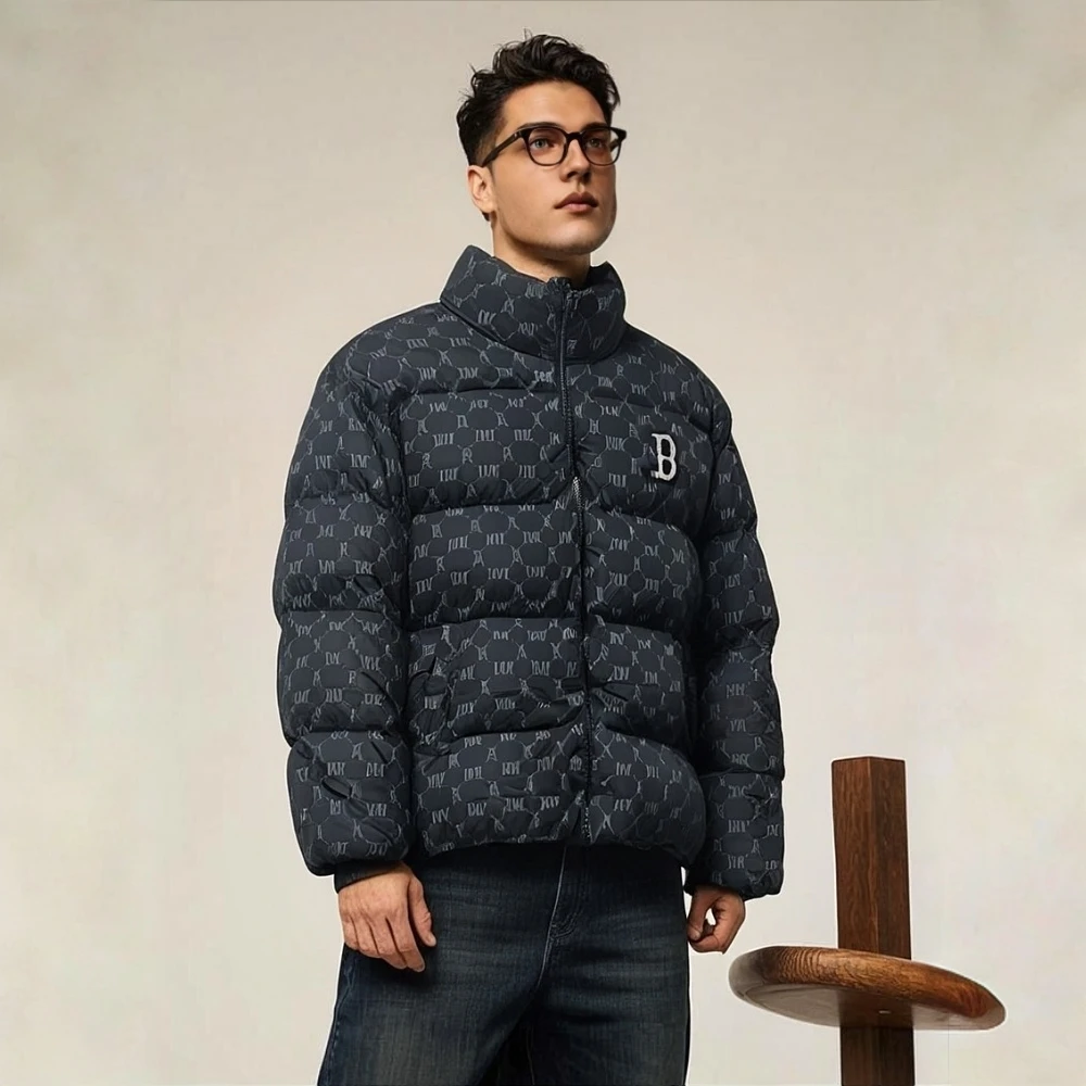 《PB~剪标》立领时尚都市民族风短款男士外套黑色运动休闲冬季~剪标