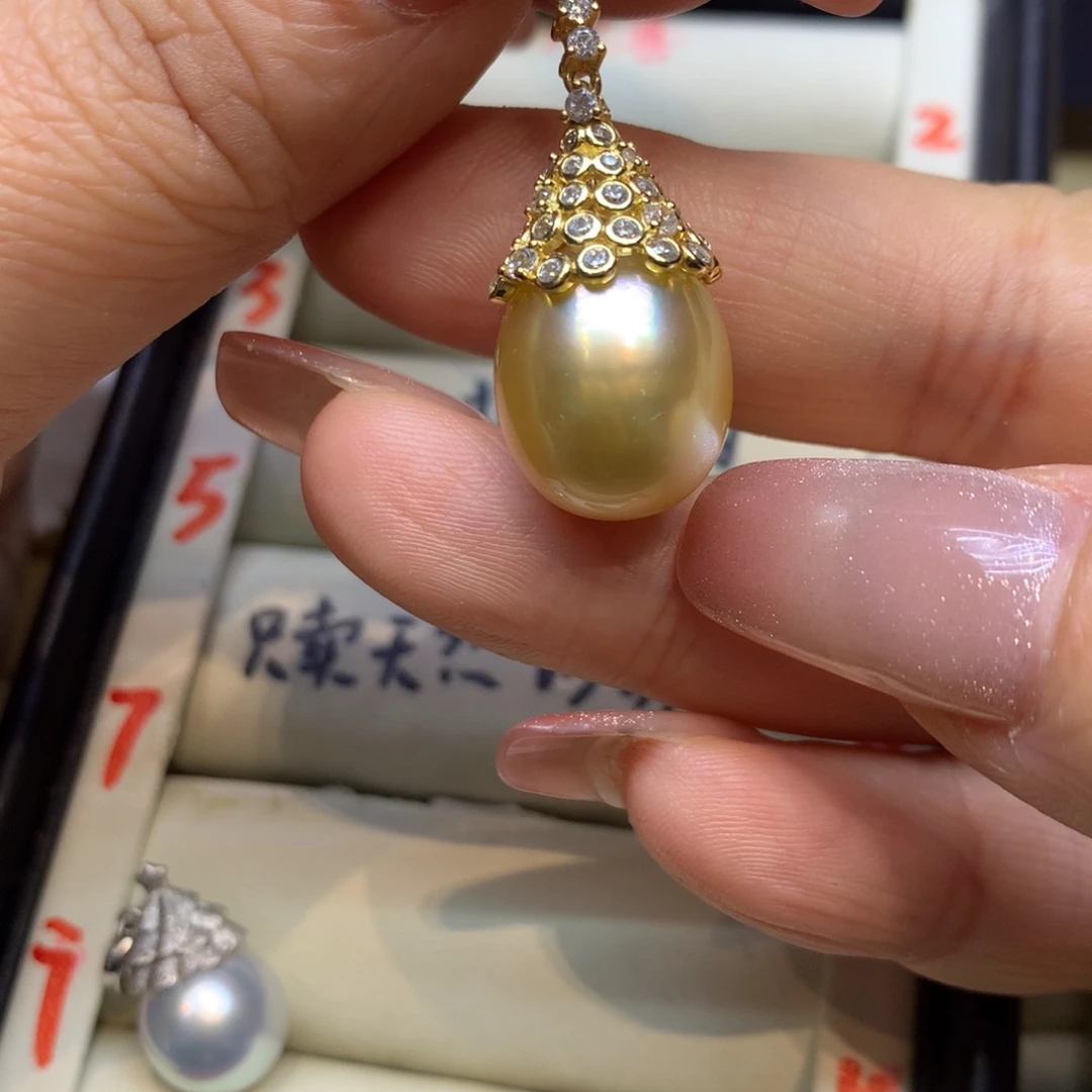 颈饰银S925镶嵌海水珍珠