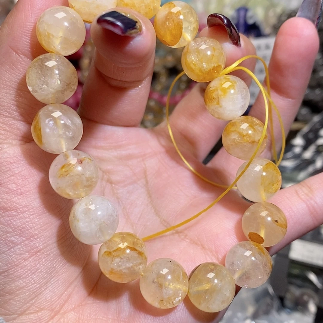 【闪购商品】水晶手链银S925镶嵌黄胶花025