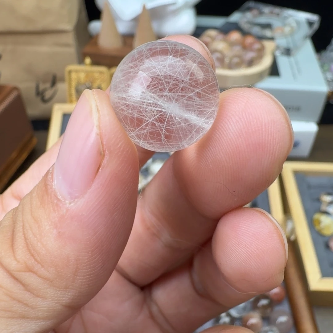 神***女未镶嵌珠宝半成品水晶兔毛圆珠不退不换