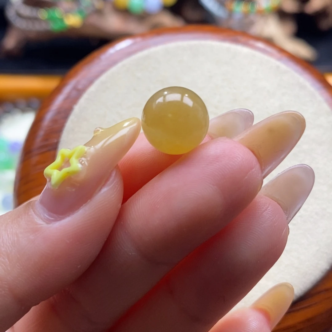 翡翠未镶嵌颈饰翡翠种水橙黄珠11.6mm