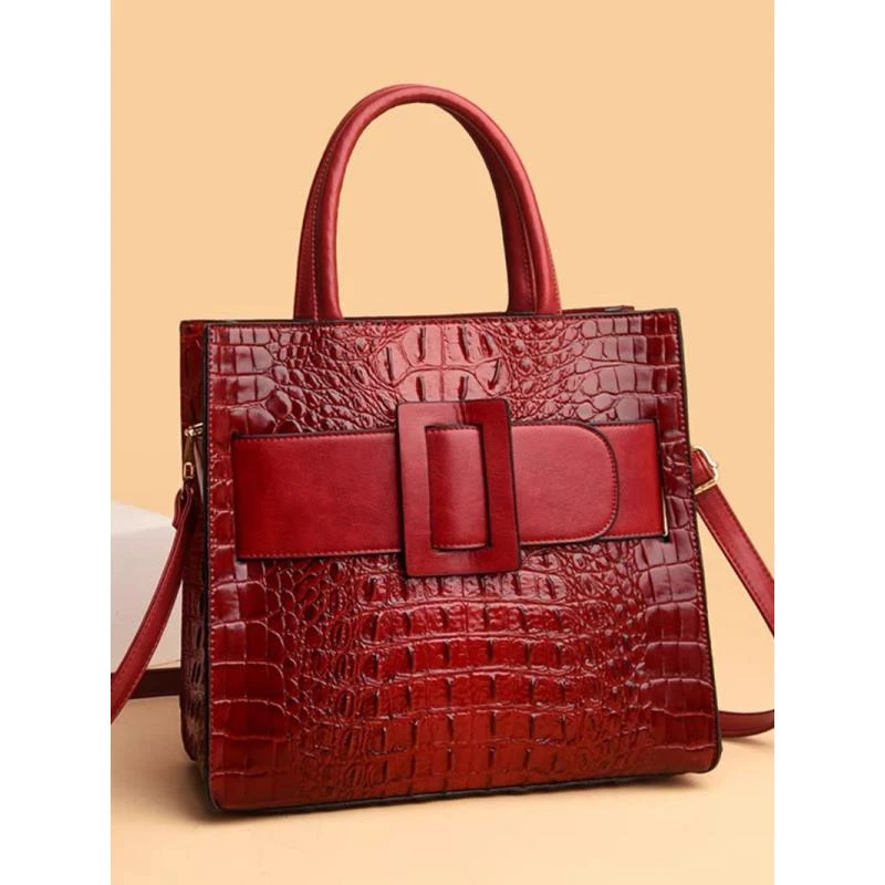 913高级感鳄鱼纹女包潮款单肩手提轻奢枕头包百搭斜挎