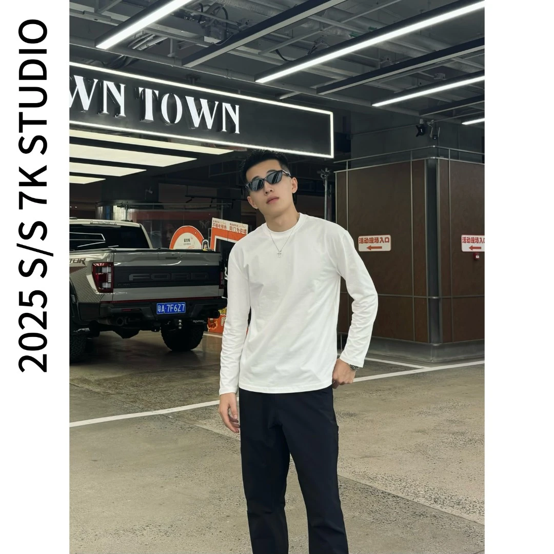 7K 25SS索罗娜短袖美式正肩合身运动弹力百搭纯色显壮T恤