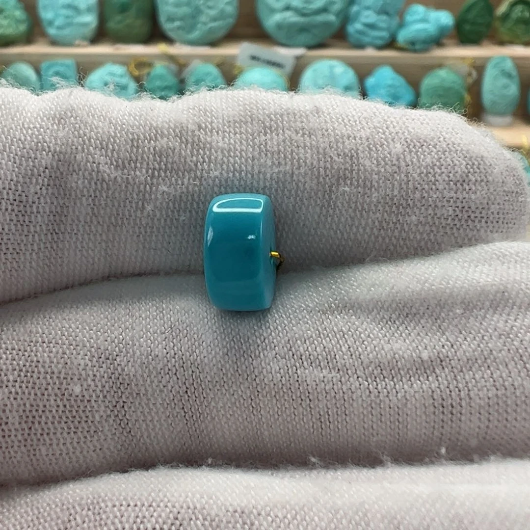 未镶嵌绿松石直切珠9.4x4.8mm国*