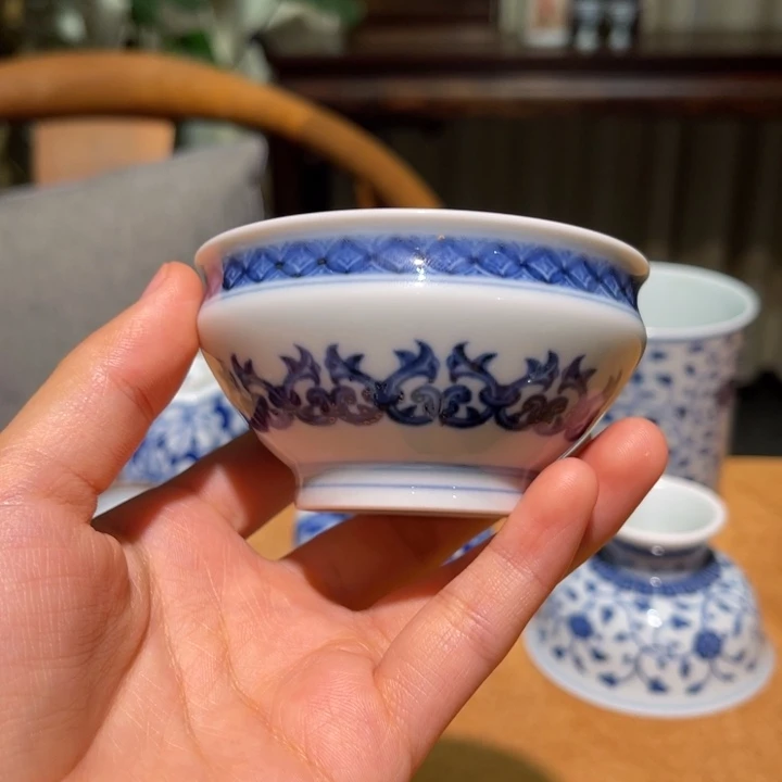 浣溪龙窑 宝相束口杯